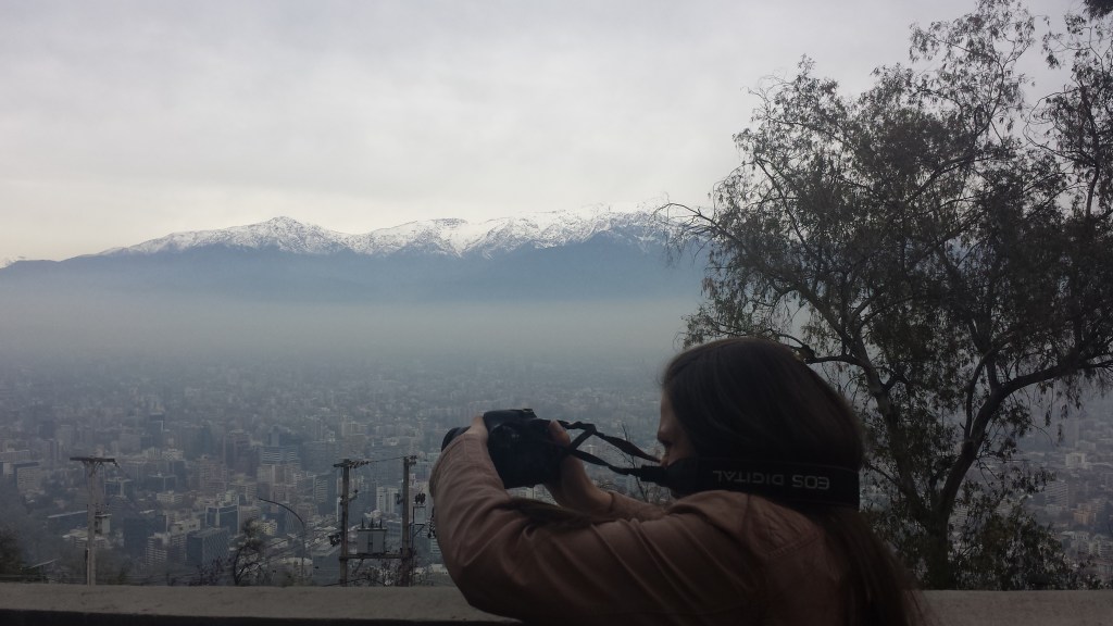 Incorporando uma paparazzi e buscando o registro perfeito dos Andes! haha