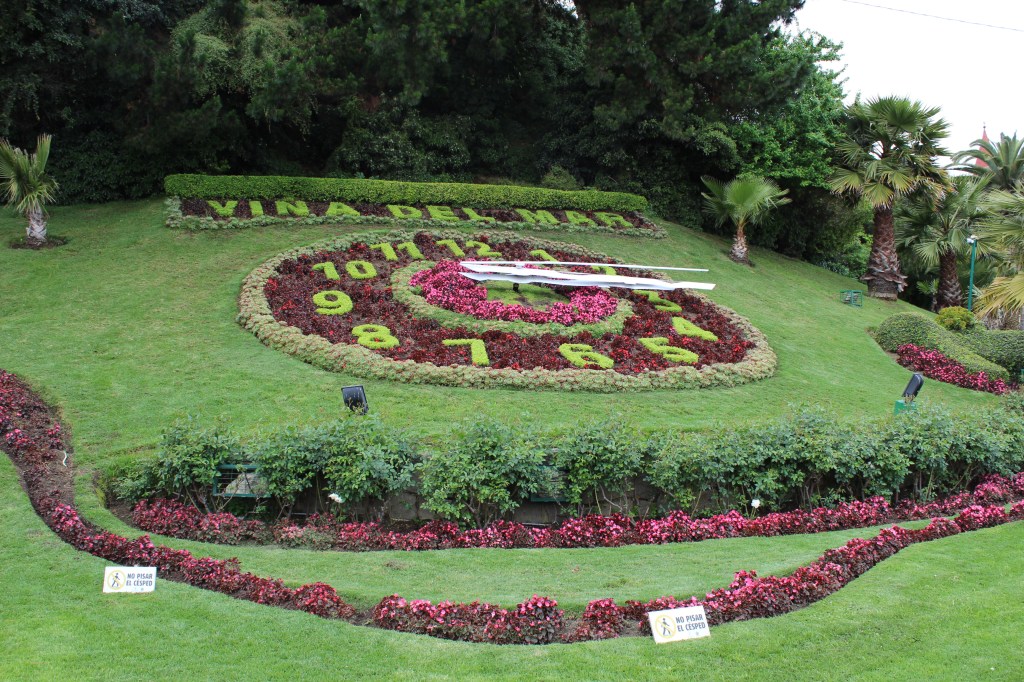 Reloj de flores, cartão postal de Viña.